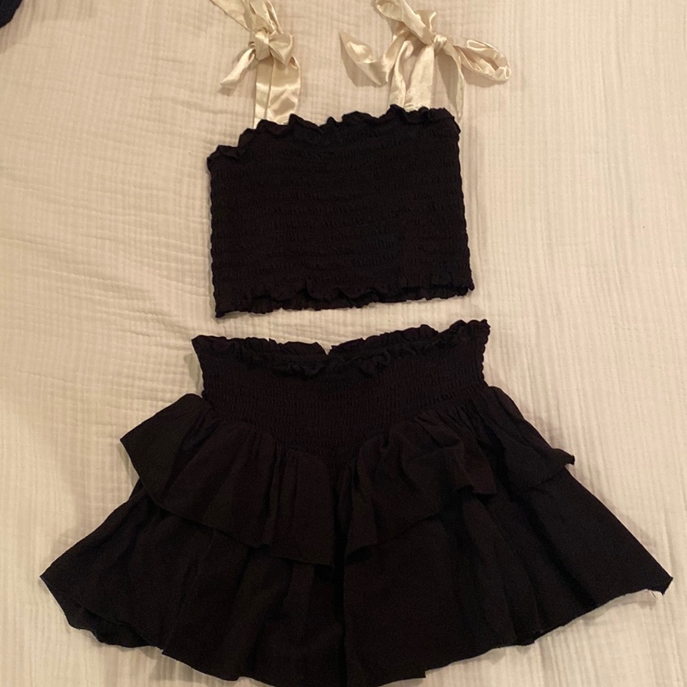 Katie J NYC- Girls Large black matching set